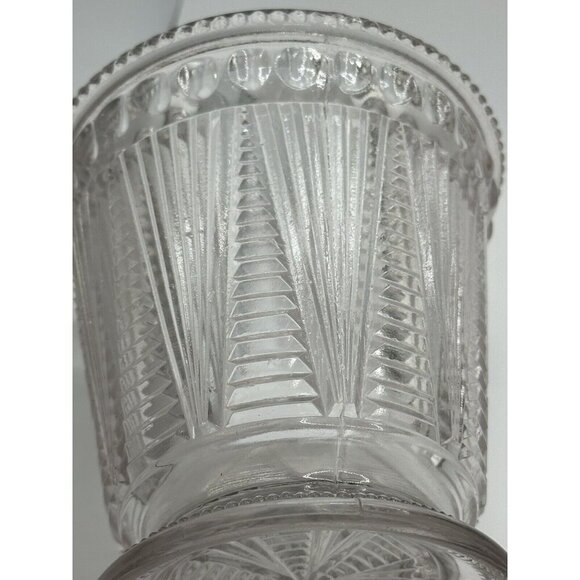 Antique EAPG 1897 McKee Adonis/Washboard/Pleat & Tuck Covered Sugar Bowl - Picture 13 of 16